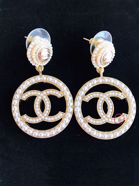 chanel earring set|genuine chanel earrings.